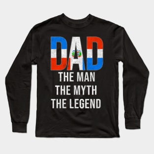 Dominican Dad The Man The Myth The Legend - Gift for Dominican Dad With Roots From Dominican Long Sleeve T-Shirt